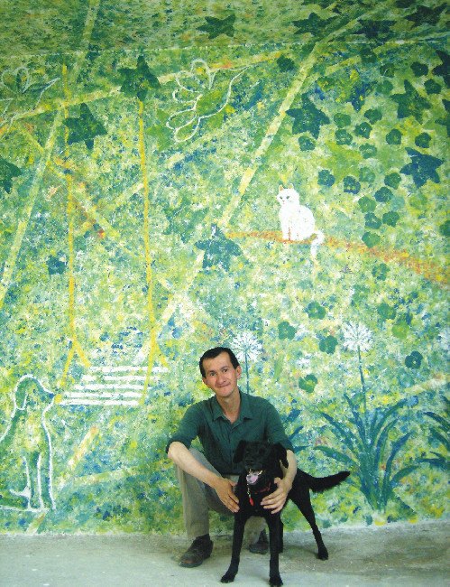 Mural Parterre con columpio de Mauricio Alarcón